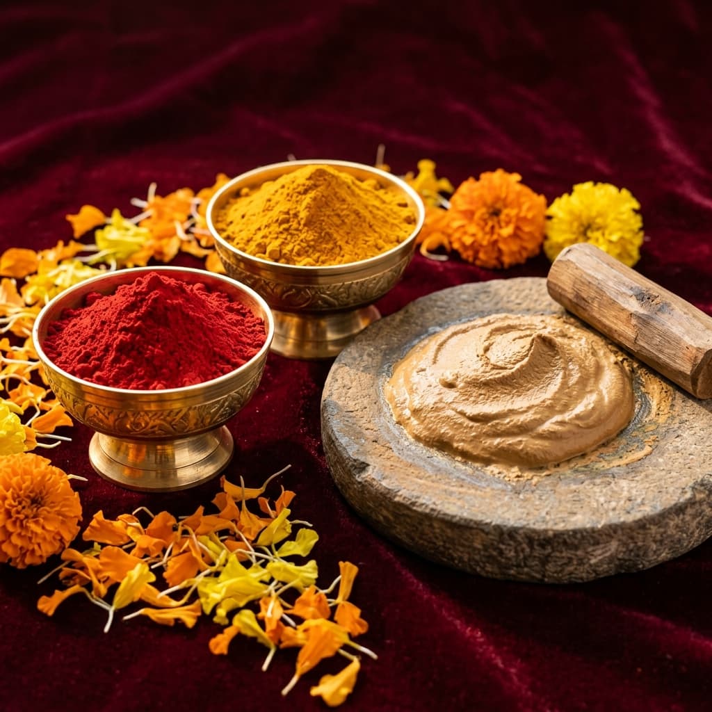 కుంకుమ, గంధం & పసుపు